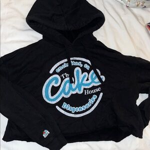 Cake House Black Hoodie cropped cannabis 420 dispensary California